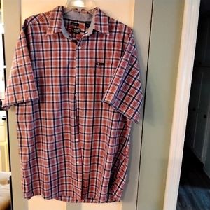 Mens Short sleeve Chaps Button Up dress shirt Size 2XT/2TGL